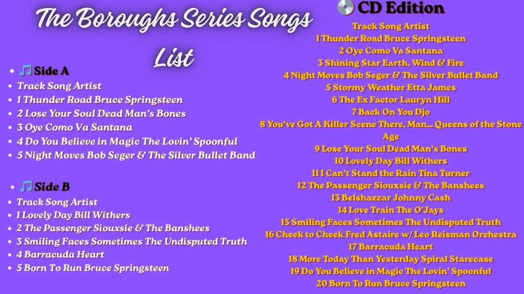 The Boroughs Series Song List